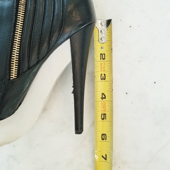 Stella McCartney Women's Black Ankle Boots Leather Mid-Calf Platform Designer 6 - Picture 12 of 16